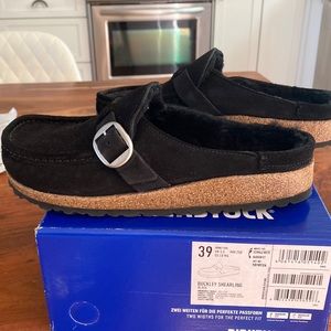 Brand new Birkenstock Buckley Shearling Black size 39
